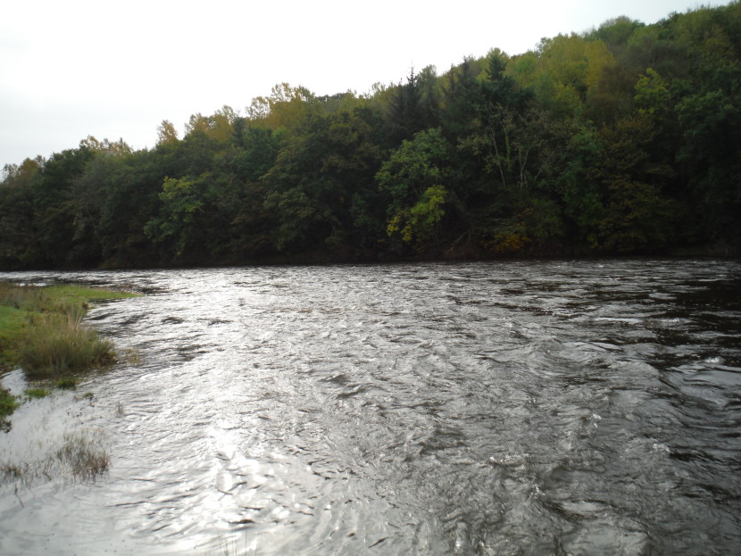 Wye running full at Builth